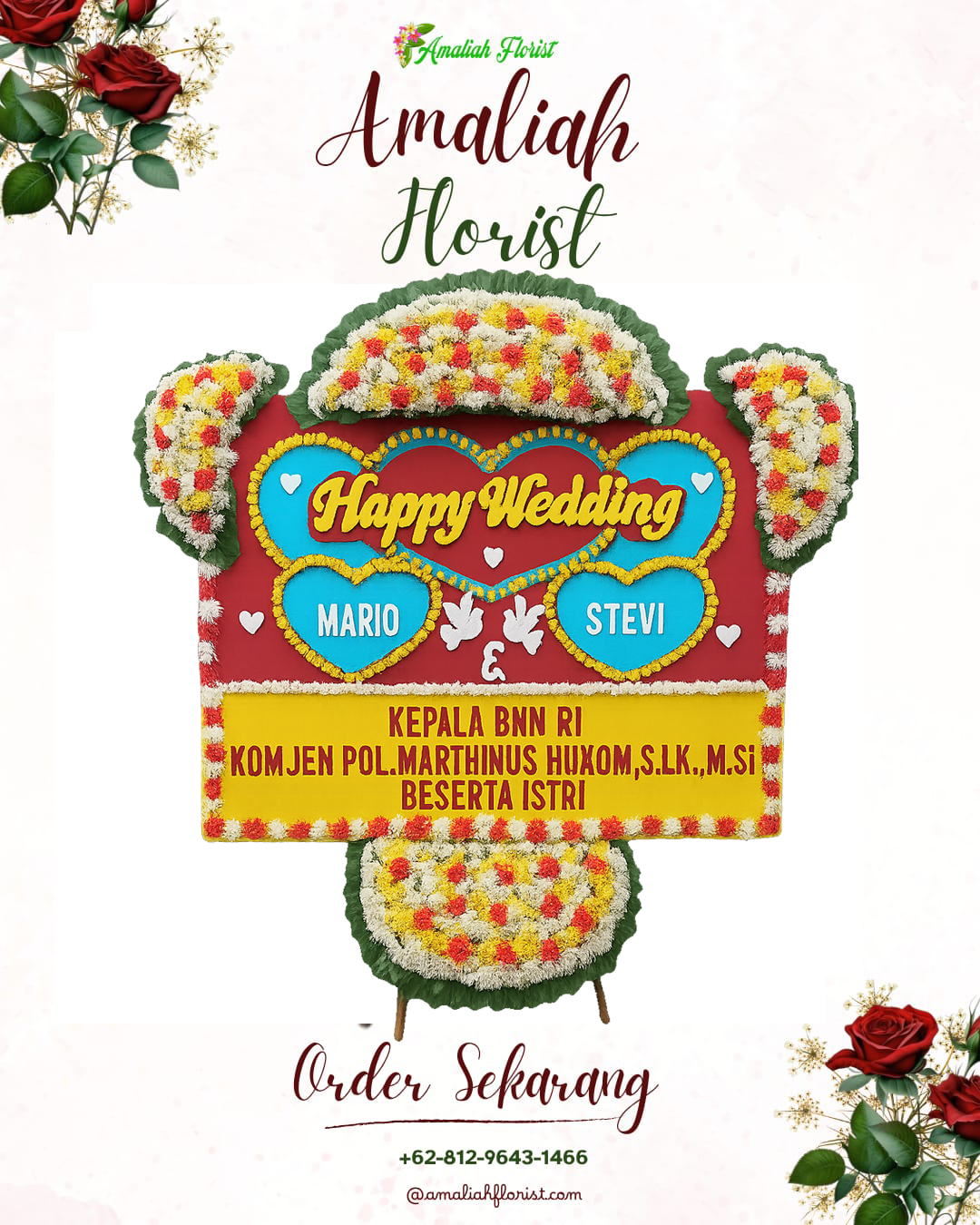 Papan Bunga Pernikahan Barru
